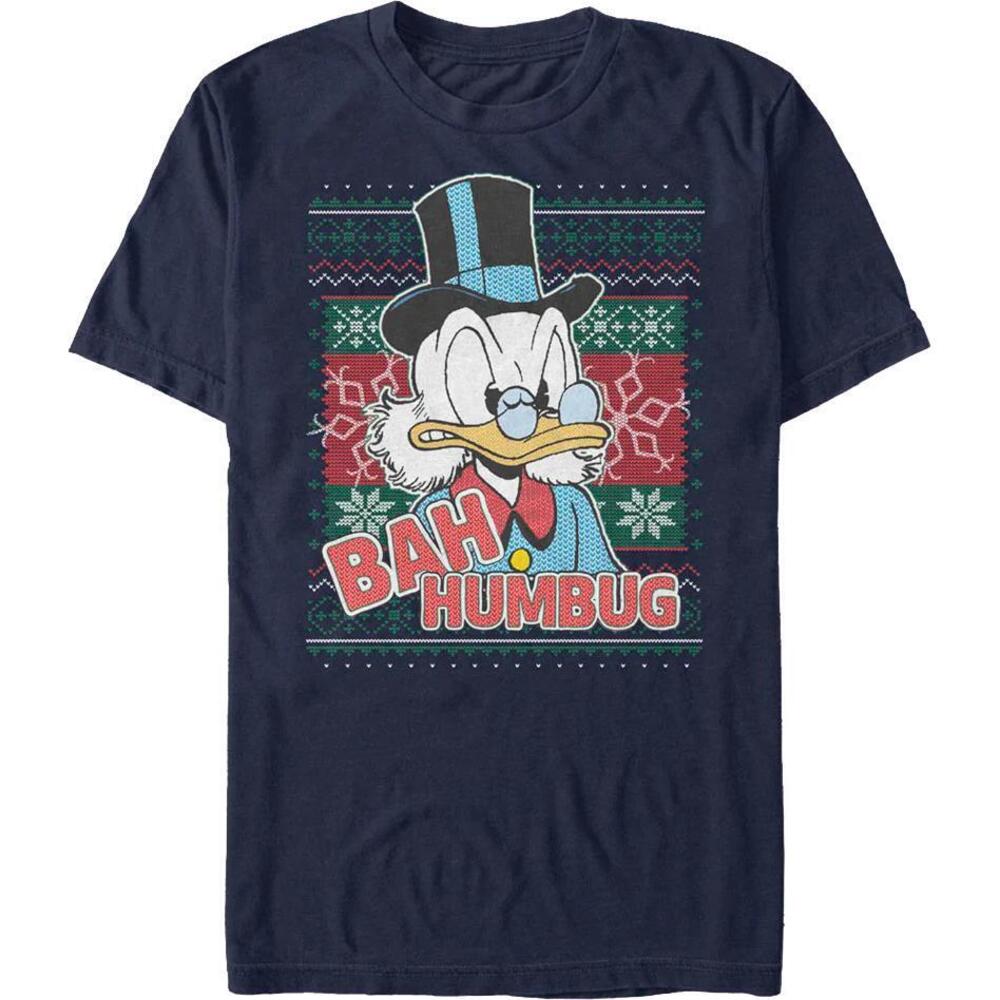 Scrooge Mcduck Bah Humbug Faux Ugly Christmas Sweater Disney Tshirt